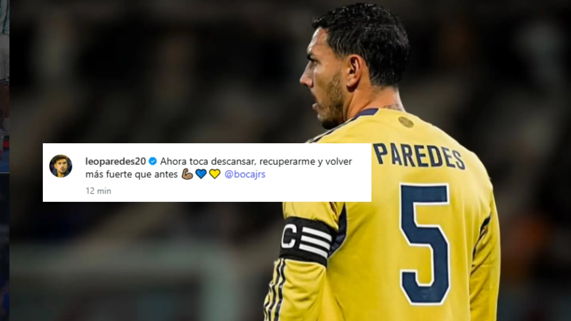 Paredes confirmó que tiene una lesión y no estará contra Recoleta.