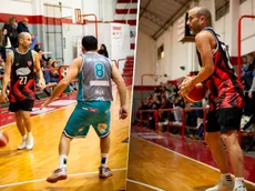 Rodrigo Palacio sigue ligado al deporte: reapareció en el básquet de Tres Arroyos
