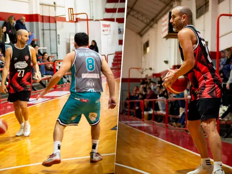 Rodrigo Palacio sigue ligado al deporte: reapareció en el básquet de Tres Arroyos